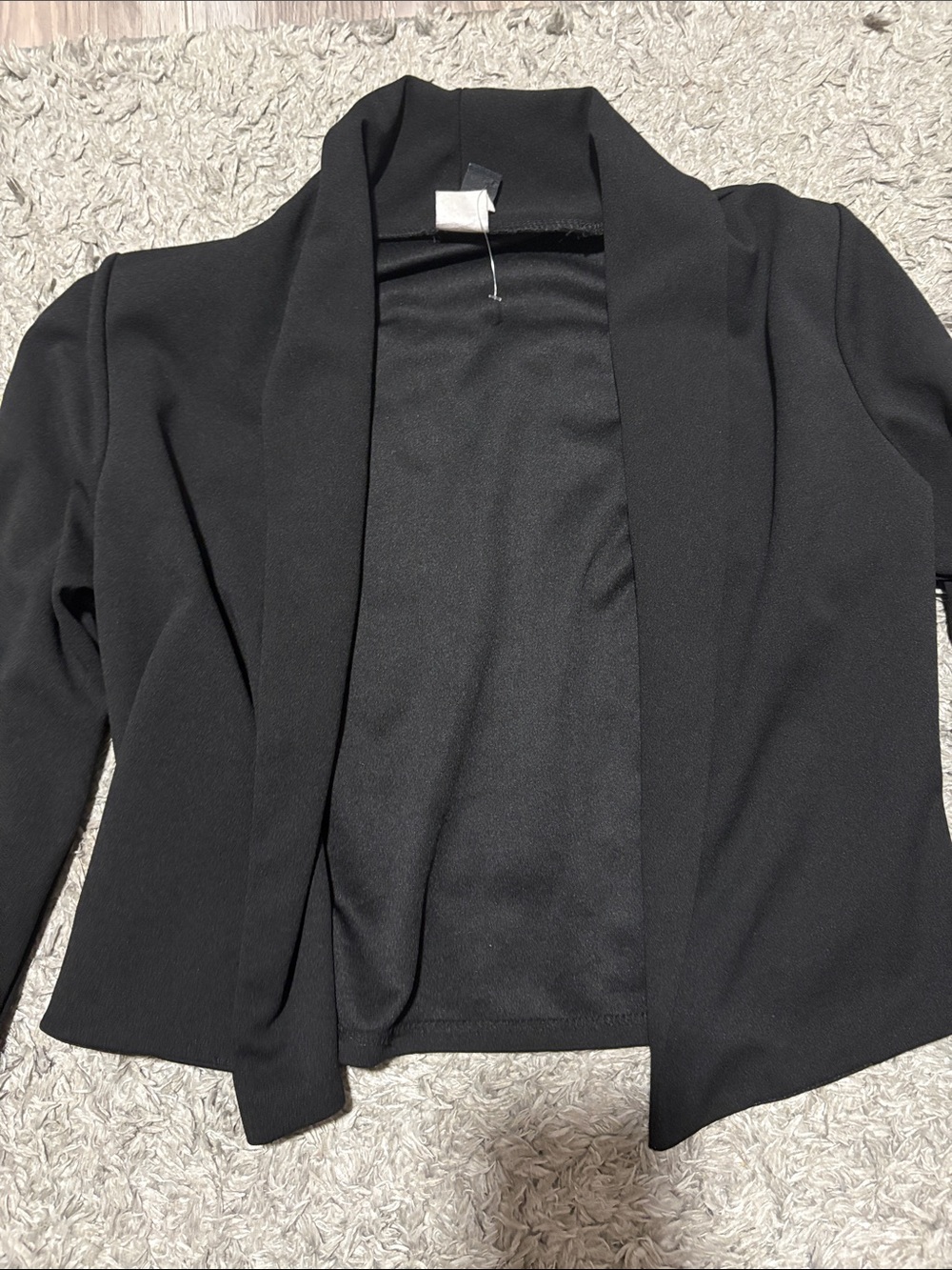 Windsor Black Open-Front Blazer Dress Cover-Up Jacket Size S